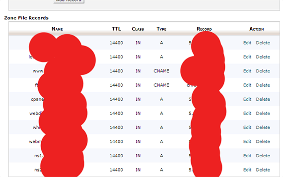 Cpanel dns zone editor