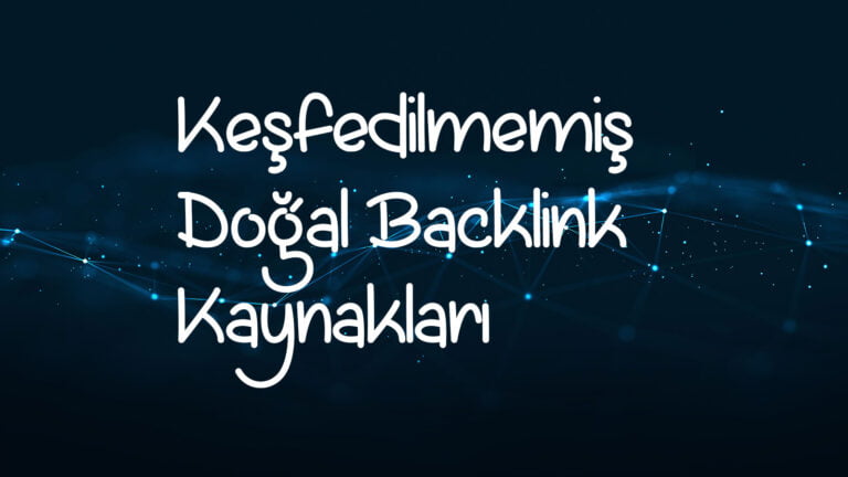 Keşfedilmemiş backlink kaynakları